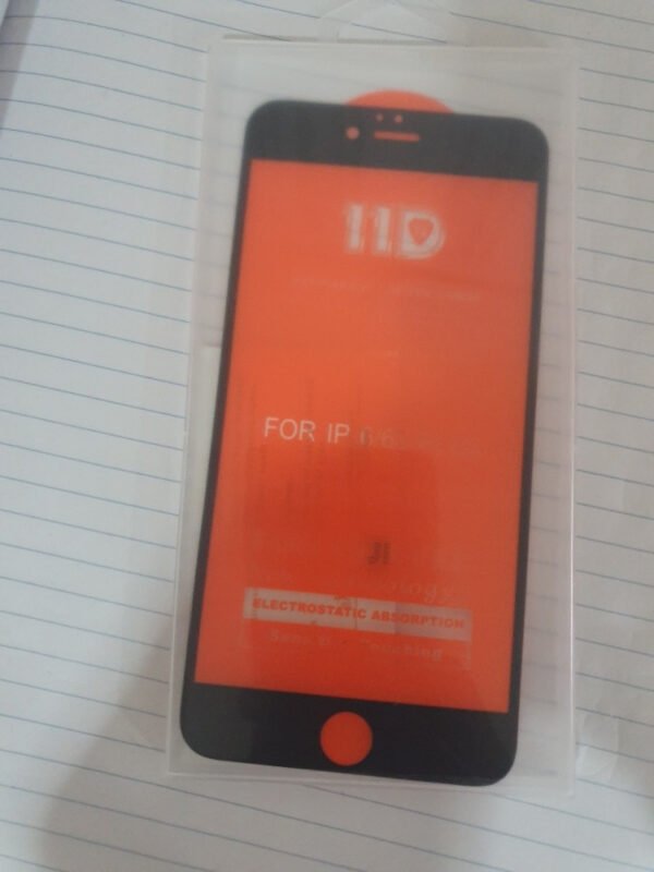 Mica para iPhone 6/6s 11d Cristal Templado  Negro Nuevo - Imagen 3