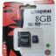 Memoria MicroSD Kingston 8 GB Original Alta Durabilidad