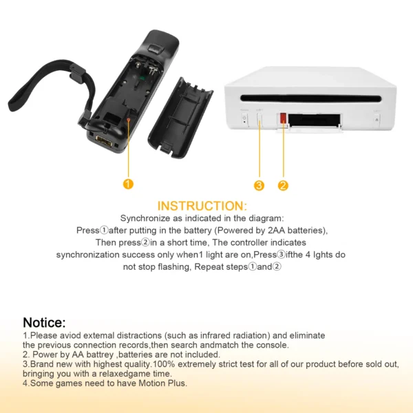 Mando a distancia para Nintendo Wii, Nunchuck, Motion Plus, inalámbrico - Imagen 3