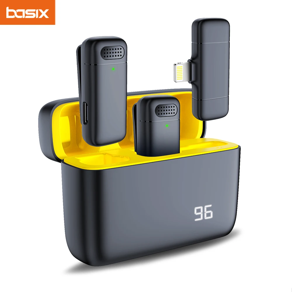Basix 2,4G micrófono Lavalier Estéreo Inalámbrico