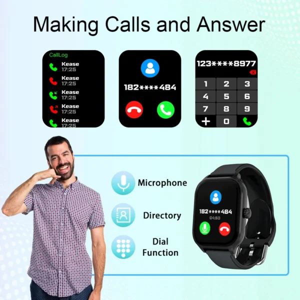Reloj inteligente LAXASFIT H9 Bluetooth - Imagen 3