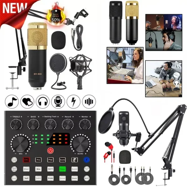Kits de micrófono BM800 con Tarjeta de Sonido en Vivo