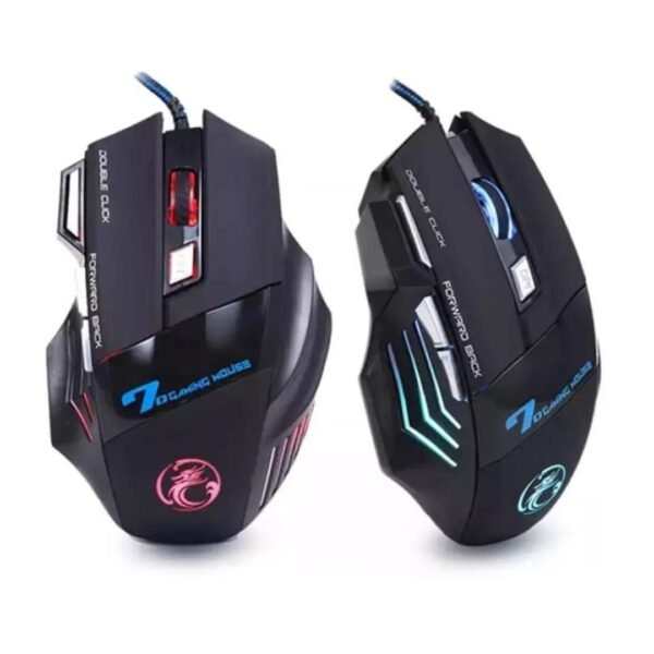 Mouse Led Rgb Raton Usb 800dpi Negro Gamer - Imagen 2