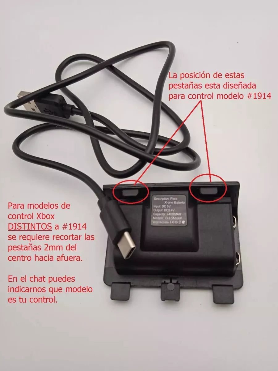 Batería Recargable Carga Y Juega Para Xbox One Pila - Imagen 3