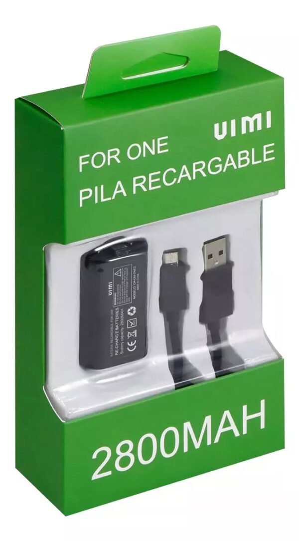 Pila Recargable Carga Y Juega Para Xbox One Con Cable