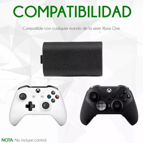 Pila Recargable Carga Y Juega Para Xbox One Con Cable - Imagen 2