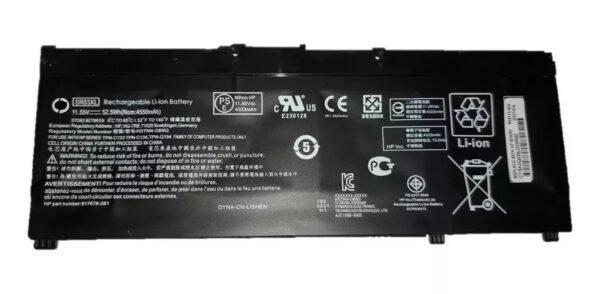 Batería Para Laptop Hp Omen Sr03xl 11.55v 4550mah 917678-2b1