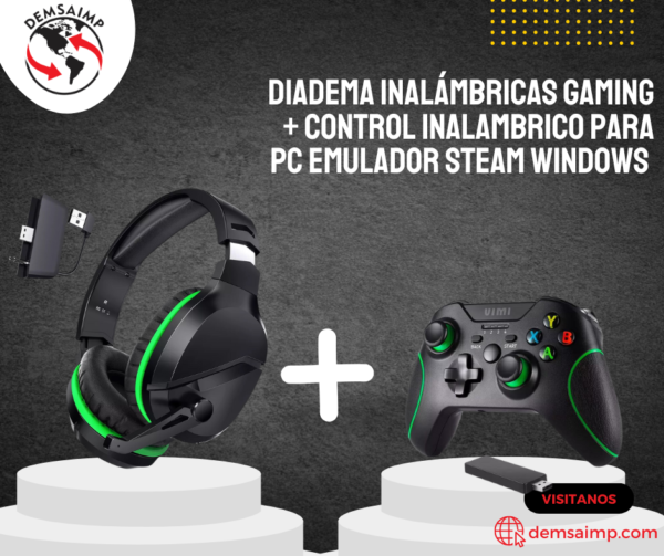 Diadema Gaming + Control Inalámbrico