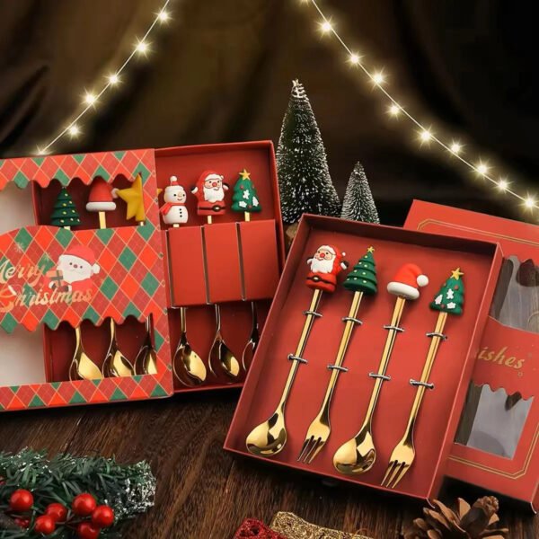 Juego de cubiertos para Navidad