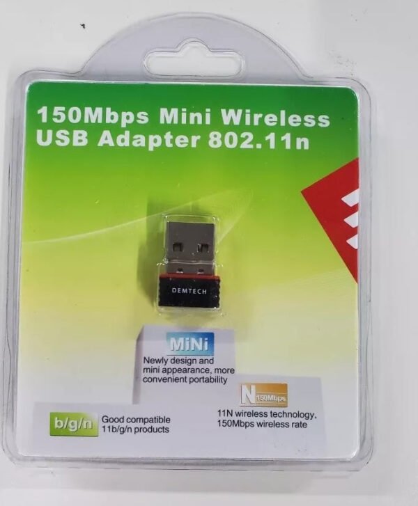 Antena Adaptador Usb Wifi Nano 100m 150mbps 802.11b/g/n - Demsaimp - Imagen 3