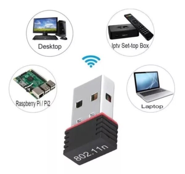 Antena Adaptador Internet Wifi Mini 150 Mbps - Demsaimp - Imagen 2