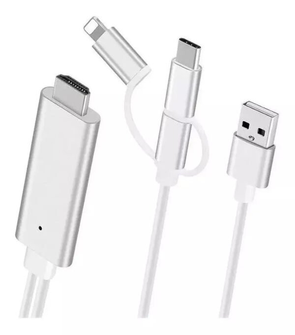 Cable Tipo V8 Tipo C Iphone A Hdmi Hdtv Tv Cable Adaptador