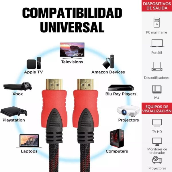 Cable HDMI 15 Metros Full HD- Demsaimp - Imagen 2