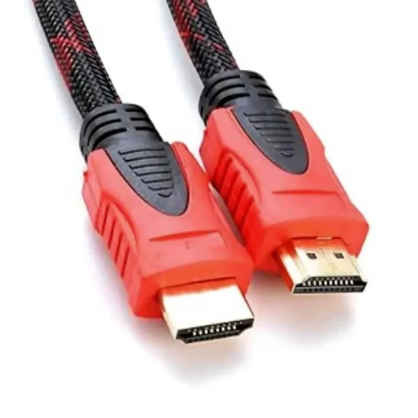 Cable HDMI 3m reforzado Demtech negro con rojo
