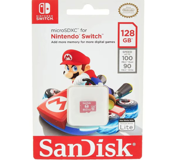 Memoria micro SD Sandisk-Microscsx Nintendo 128 GB.