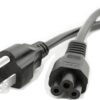 Cables de Corriente Trébol Trifásico 1.2m (10 Piezas en Bolsa) – Cable C5 para Laptop