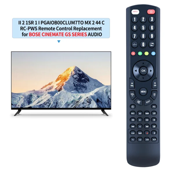 Remote control PGAIOB00CLUM7TO MX 2 44 C RC-PWS for BOSE CineMate GS Series II 2 1SR 1 I soundbar - Imagen 2