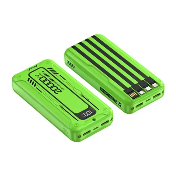 Powerbank 20000 mAh Universal carga rápida 120W amarillo o verde