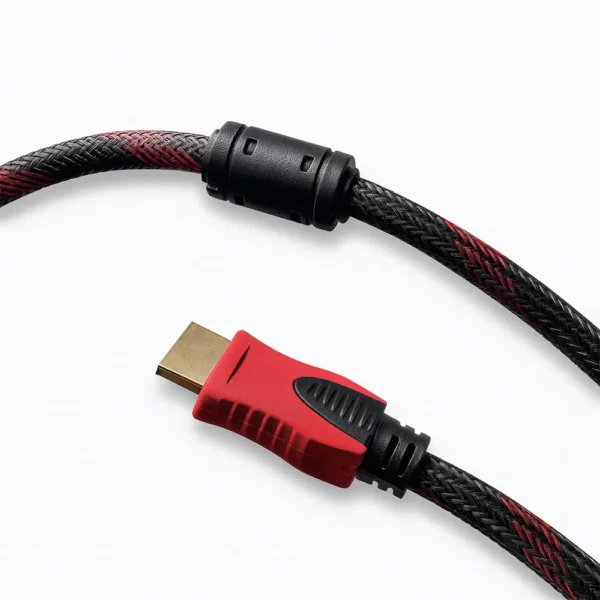 Cable HDMI reforzado Demtech negro con rojo
