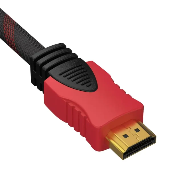 Cable HDMI reforzado Demtech negro con rojo