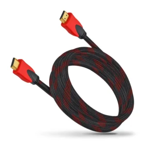 Cable HDMI 10m reforzado Demtech negro con rojo