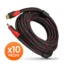 Combo HDMI 15m Cable Reforzado Demtech 10 piezas | Conexión Rápida