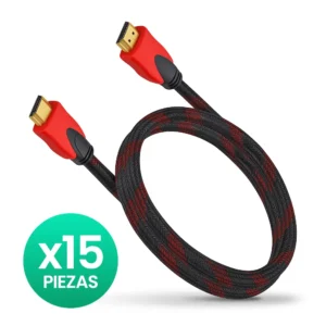 Combo HDMI 3m Cable Reforzado Demtech negro con rojo