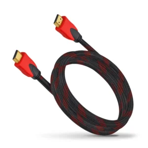 Cable HDMI 5m reforzado Demtech negro con rojo