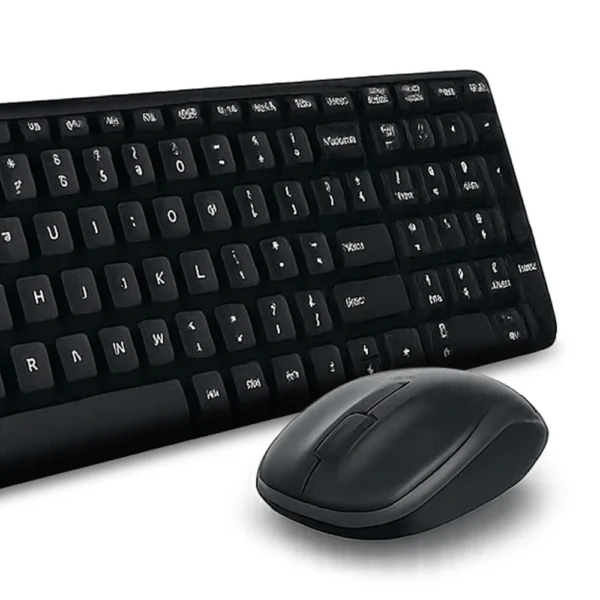Teclado y mouse inalámbrico Logitech MK220 Bluetooth color negro