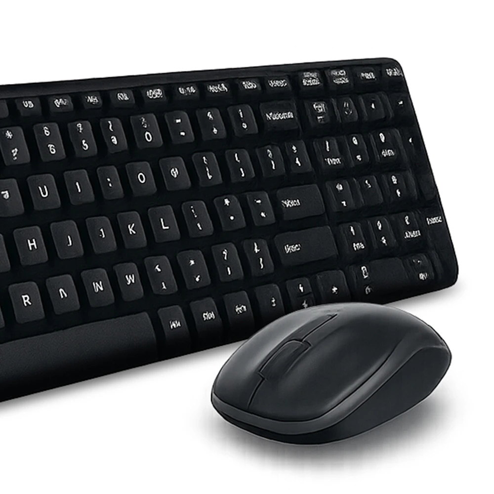 Teclado y mouse inalámbrico Logitech MK220 Bluetooth color negro