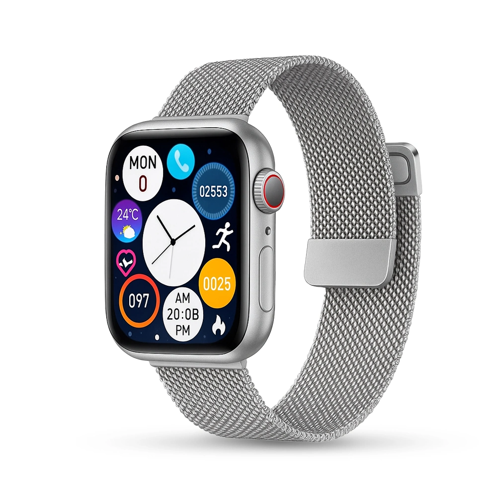 Smart Watch AT8 Max Series 8 Blanco impermeable con carga magnética