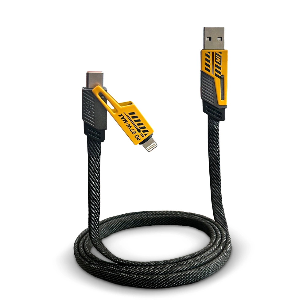 Cable 4 en 1 gris y amarillo Demsaimp