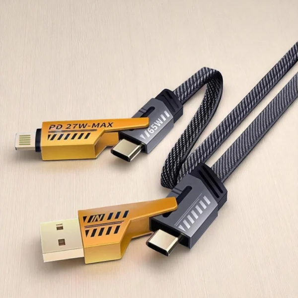 Cable 4 en 1 gris y amarillo Demsaimp