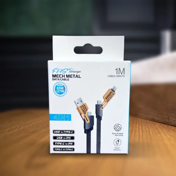 Cable 4 en 1 gris y amarillo Demsaimp