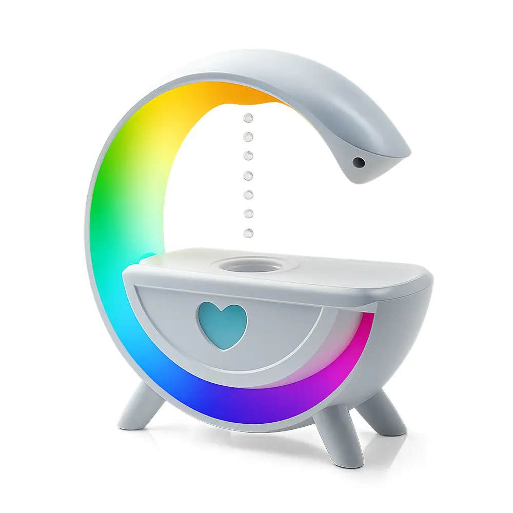 lámpara Bluetooth con humidificador blanco