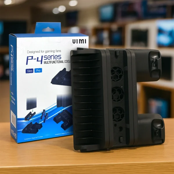 Base enfriadora para PS4 con ventiladores y cargador Vimi