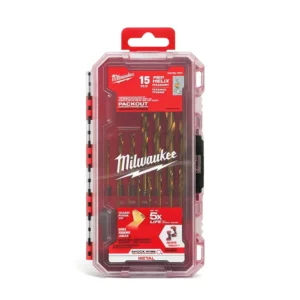 15 juego de 15 brocas de Titanio Milwaukee packout