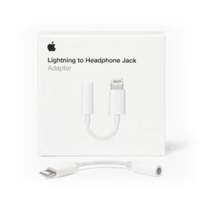 Adaptador Lightning a Jack Apple 3.5 mm Blanco – Conexión Rápida y Sonido Impecable