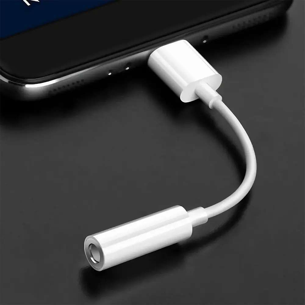 Adaptador lightning a jack Apple blanco