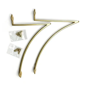 Soporte de estante Keeton de latón macizo 36x20 cm