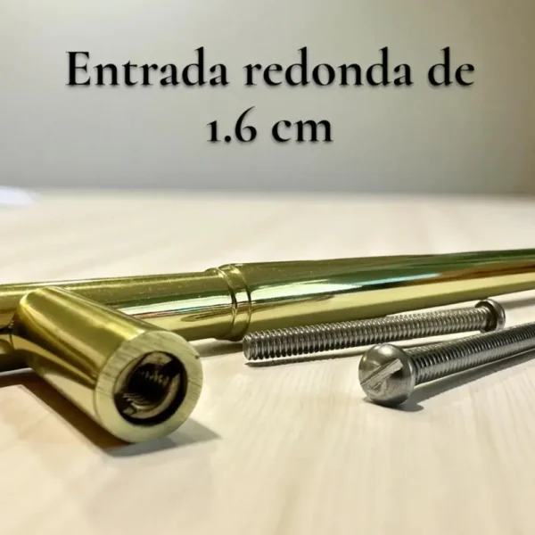 Tirador dorado Colmar 38 cm para gabinete