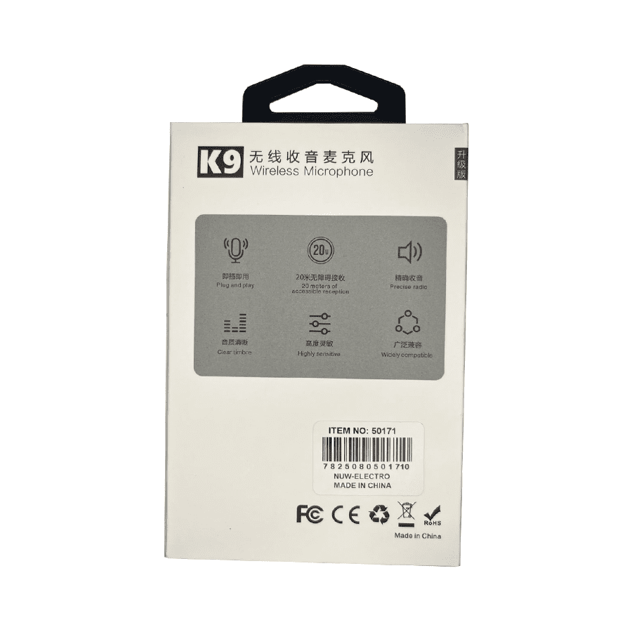 Micrófono inalámbrico K9 – Versión mejorada para creación de contenido - Imagen 5