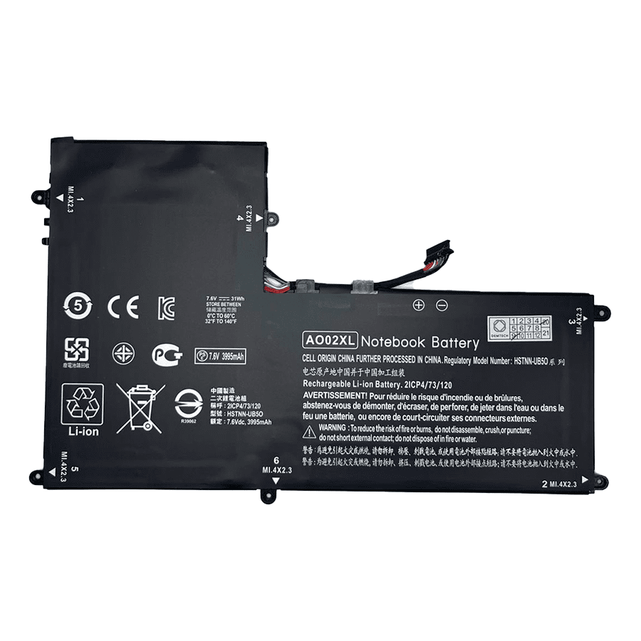 Batería HP AO02XL 7.6V 3995mAh de Reemplazo para Notebook