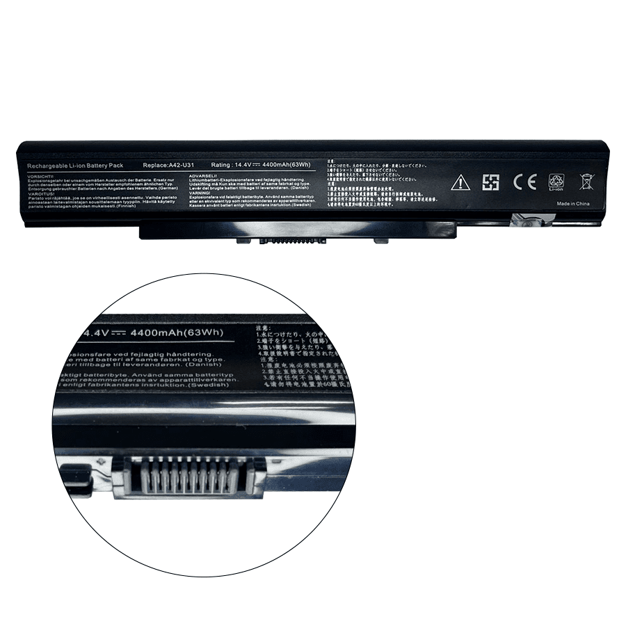 Batería Asus A42-U31 14.4V 4400mAh 63Wh de Alto Rendimiento