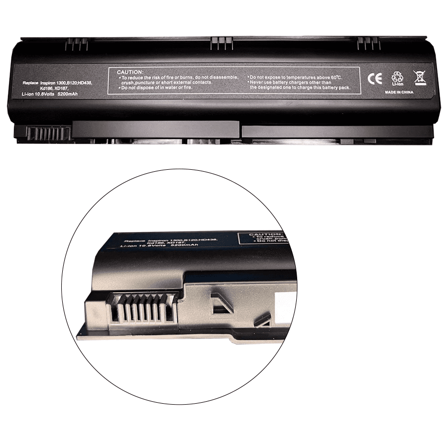 Batería DELL 1300 B120 B130 Latitude 120L HD438 KD186 312-0366 Li-ion 10.8V 5200mAh de Reemplazo - Imagen 3