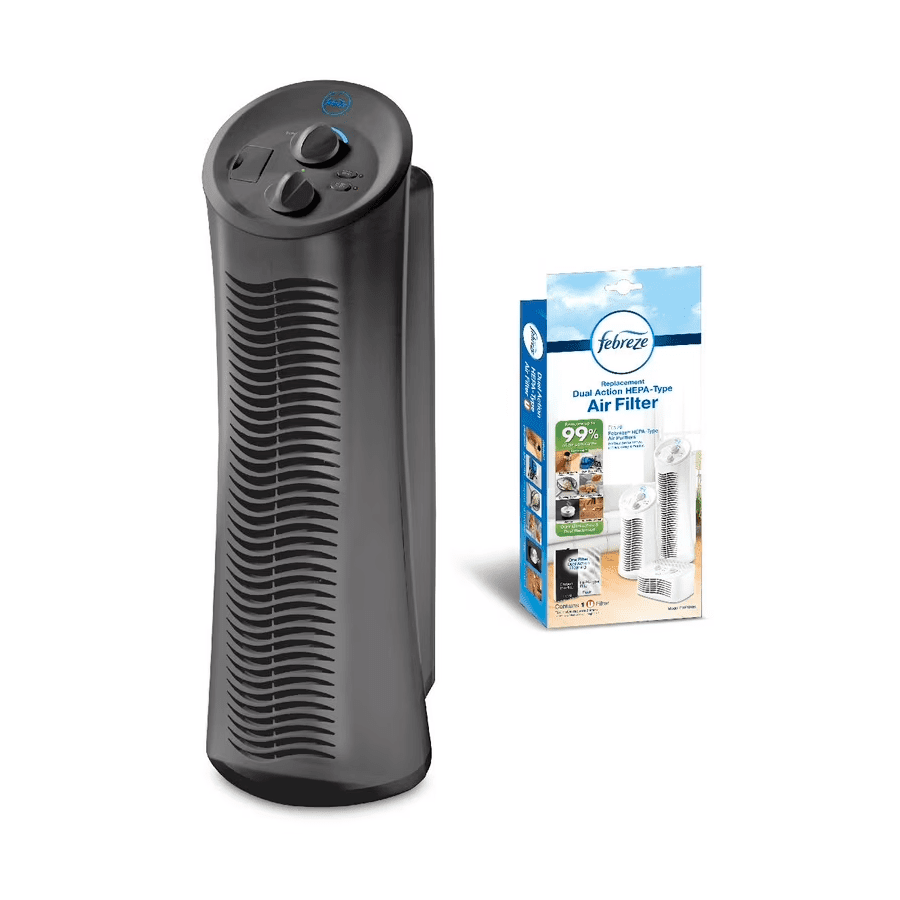Febreze Purificador y Ventilador de Aire Torre FHT190V HEPA con Aroma Negro – Potente y Eficiente - Imagen 2