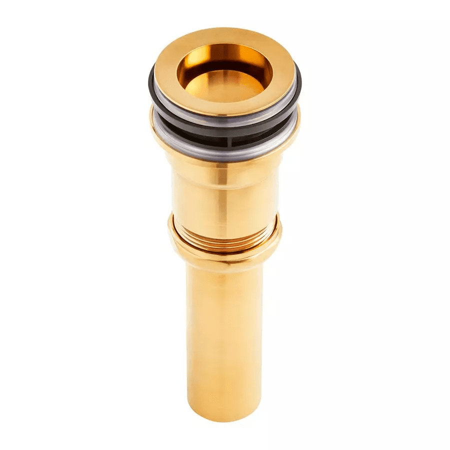 Tapón de Presión para Lavabo (Push Pop-Up) – Acabado Dorado Pulido - Imagen 2