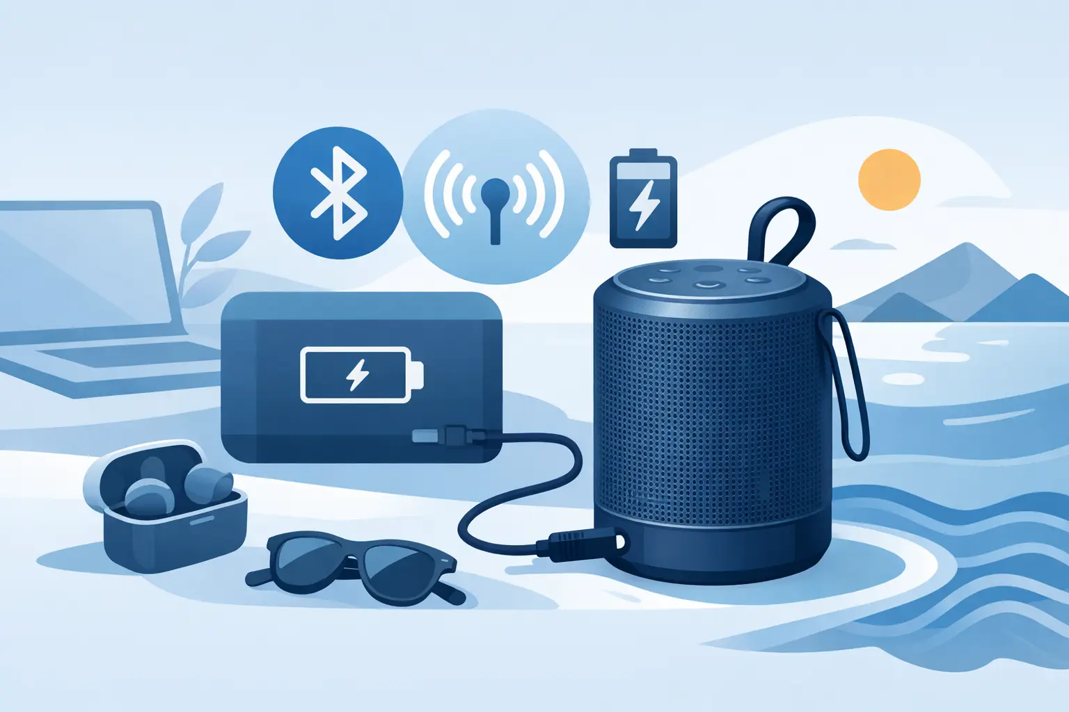 Bocina Bluetooth portátil recargable: qué ver