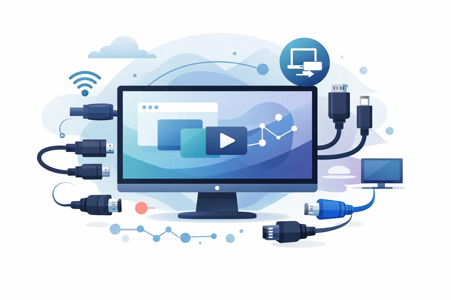 Guía de conectividad para monitores útil